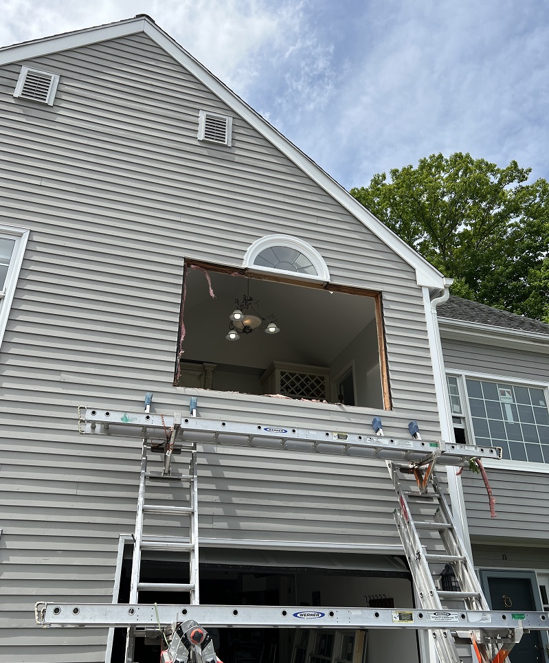 Exterior remove existing windows